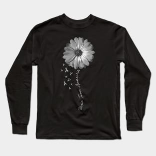 Daisy Flower Brain Tumor Awarenesss Long Sleeve T-Shirt